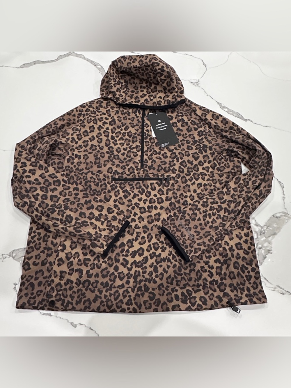 LULULEMON Multi Pocket Running Anorak Jacket Cheetah True Leopard Sz Small NWT - Picture 9 of 15